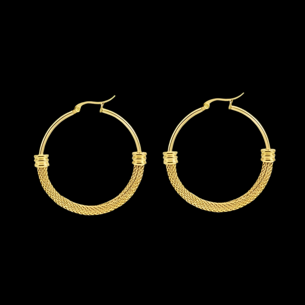Mesh Earrings | 18kt gold plated
