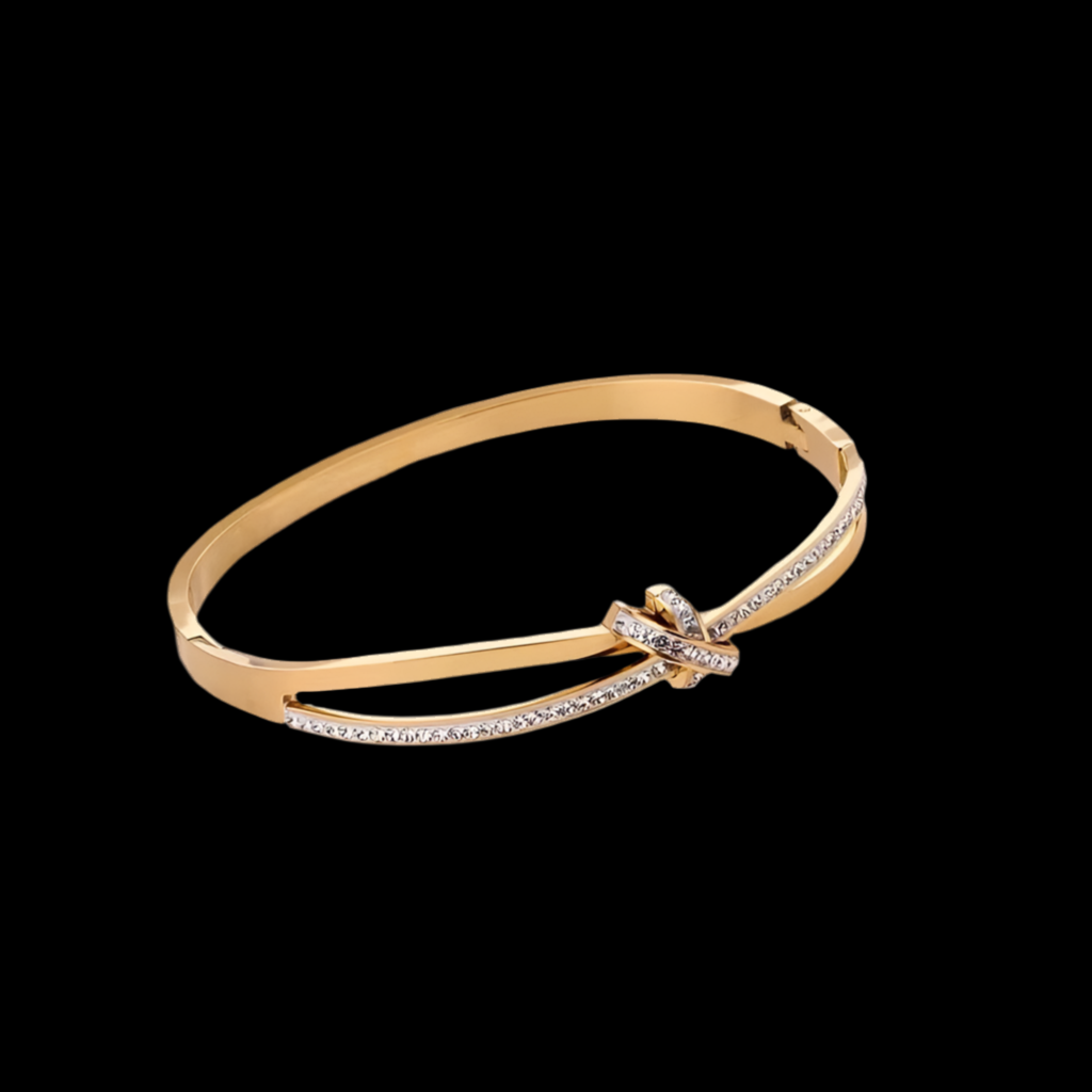 Knot Bangle | 18kt Gold Plated