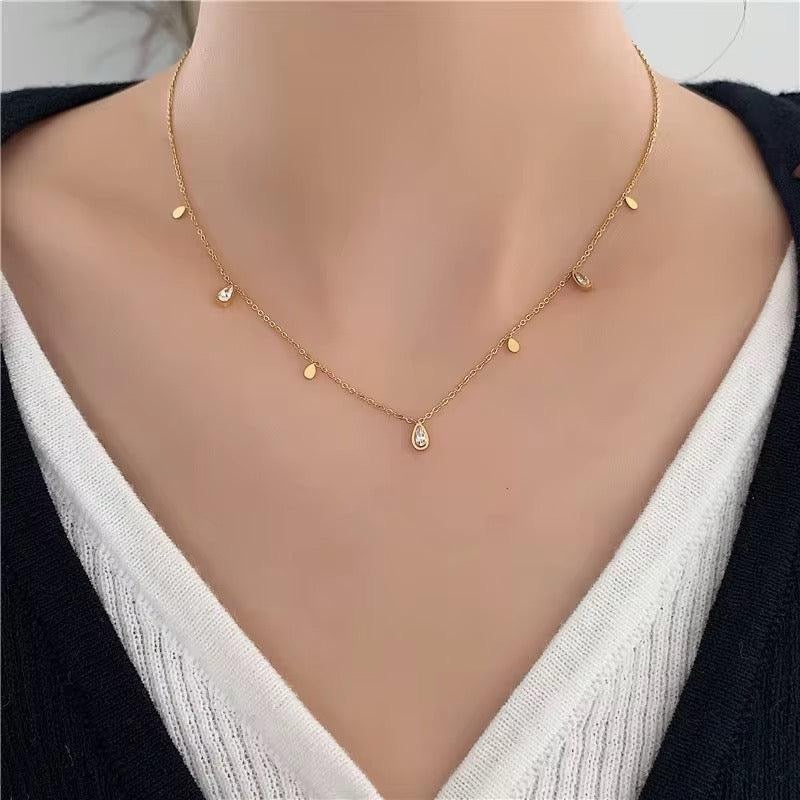 Pear Drop Necklace | 18kt Gold Plated