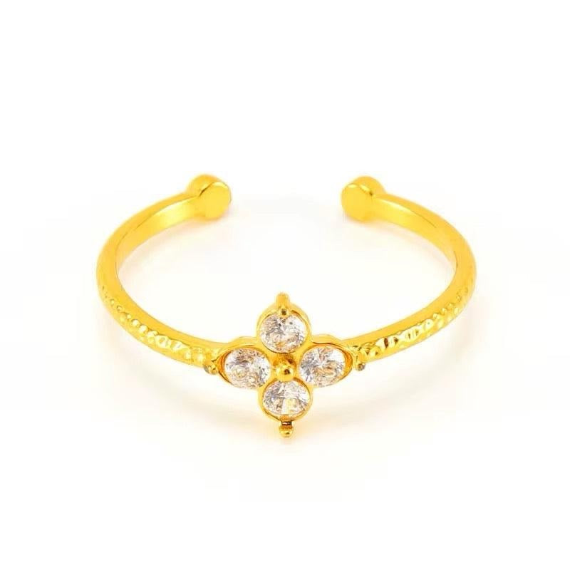 Bloom Adjustable Ring | 18kt Gold Plated