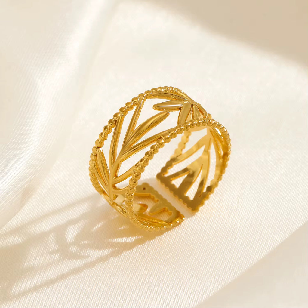 Palm Adjustable Ring | 18kt Gold Plated