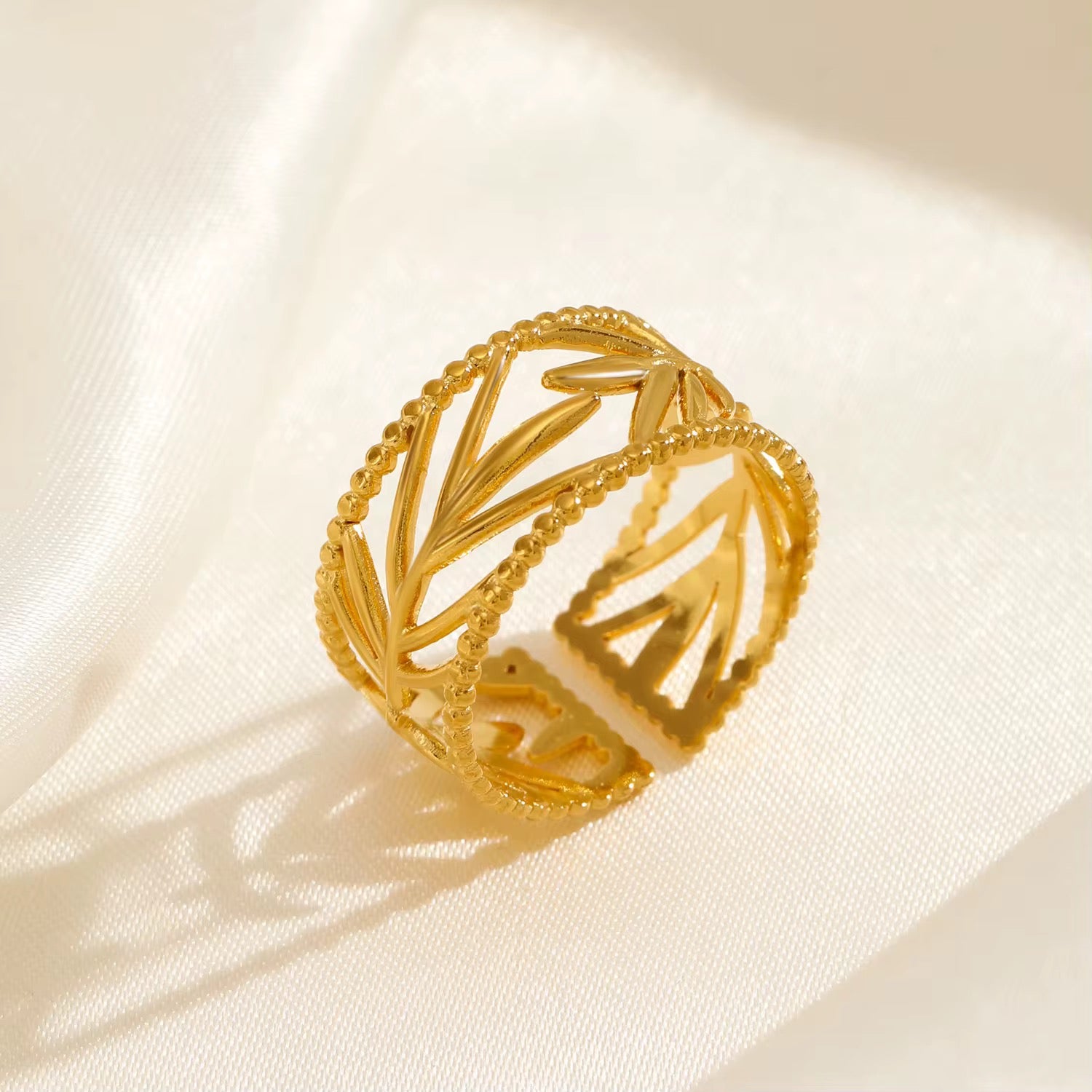Palm Adjustable Ring | 18kt Gold Plated
