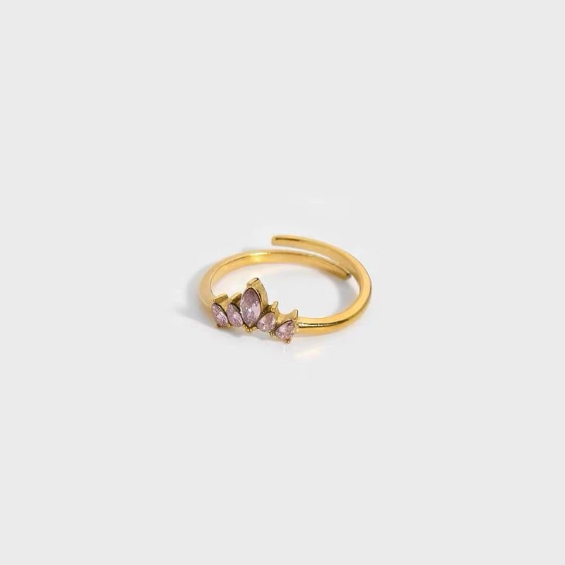Tiara Adjustable Ring | 18kt gold plated