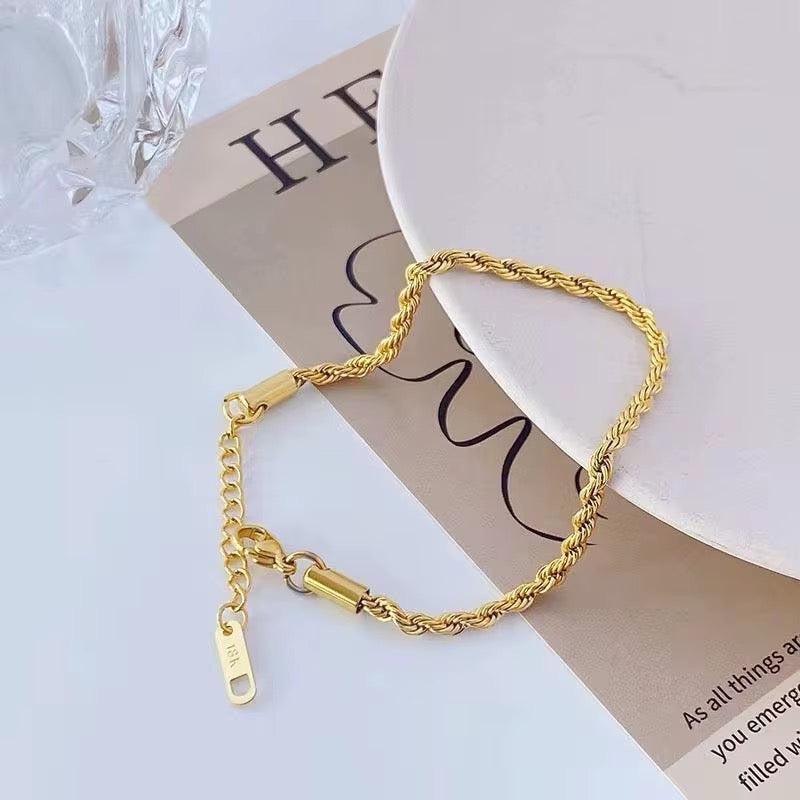 Rope Bracelet | 18kt gold plated