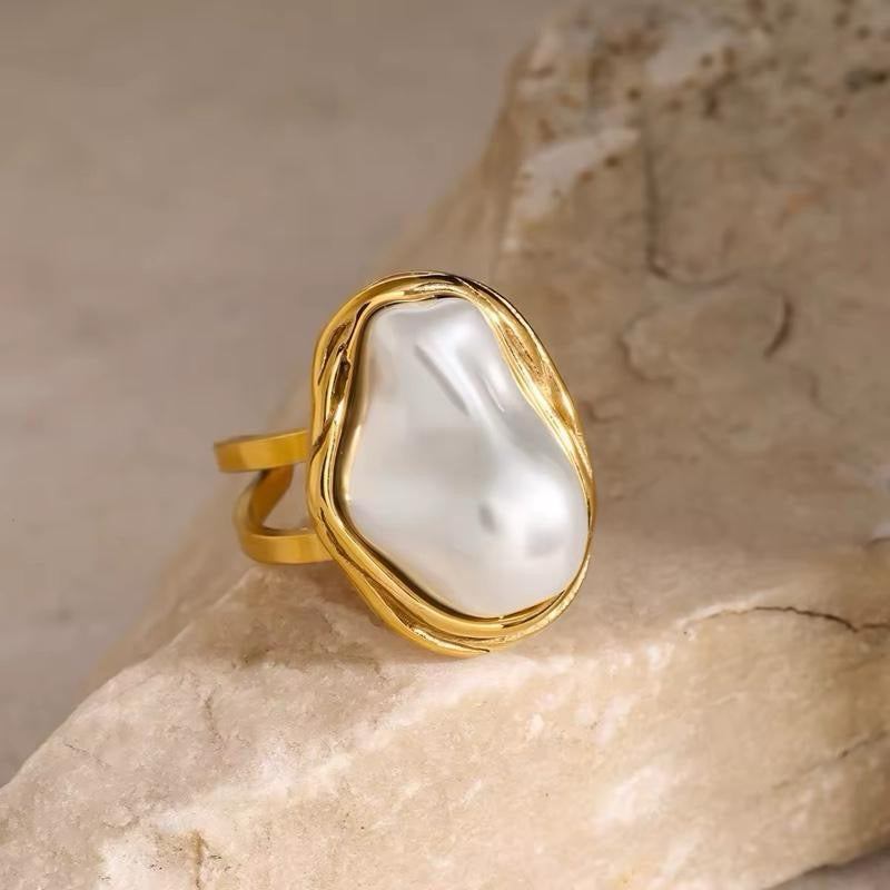 Purl Adjustable Ring | 18kt Gold Plated