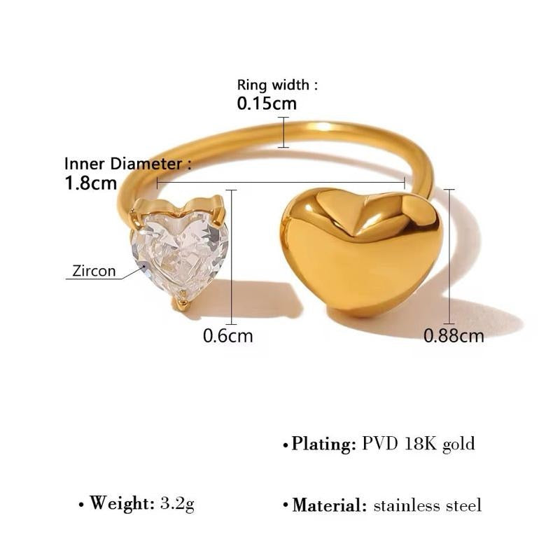 Love Struck Adjustable Ring | 18kt Gold Plated