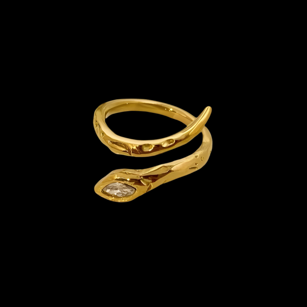 Anaconda Adjustable Ring | 18kt Gold Platedd