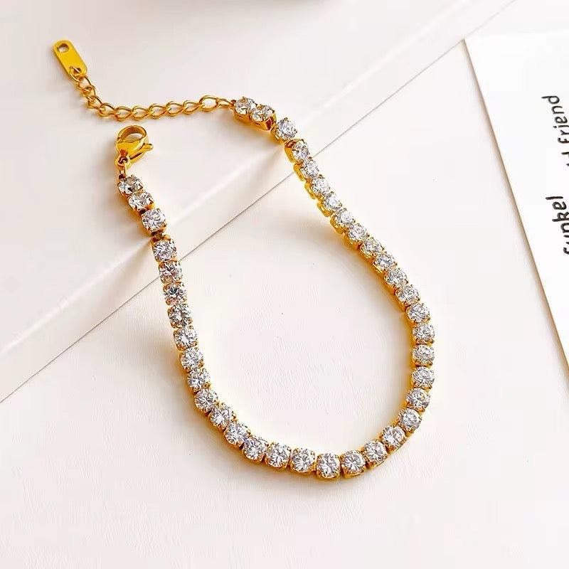 Cubic Tennis Bracelet | 18kt gold plated