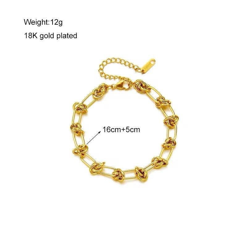Knotted bracelet | 18kt Gold Plated