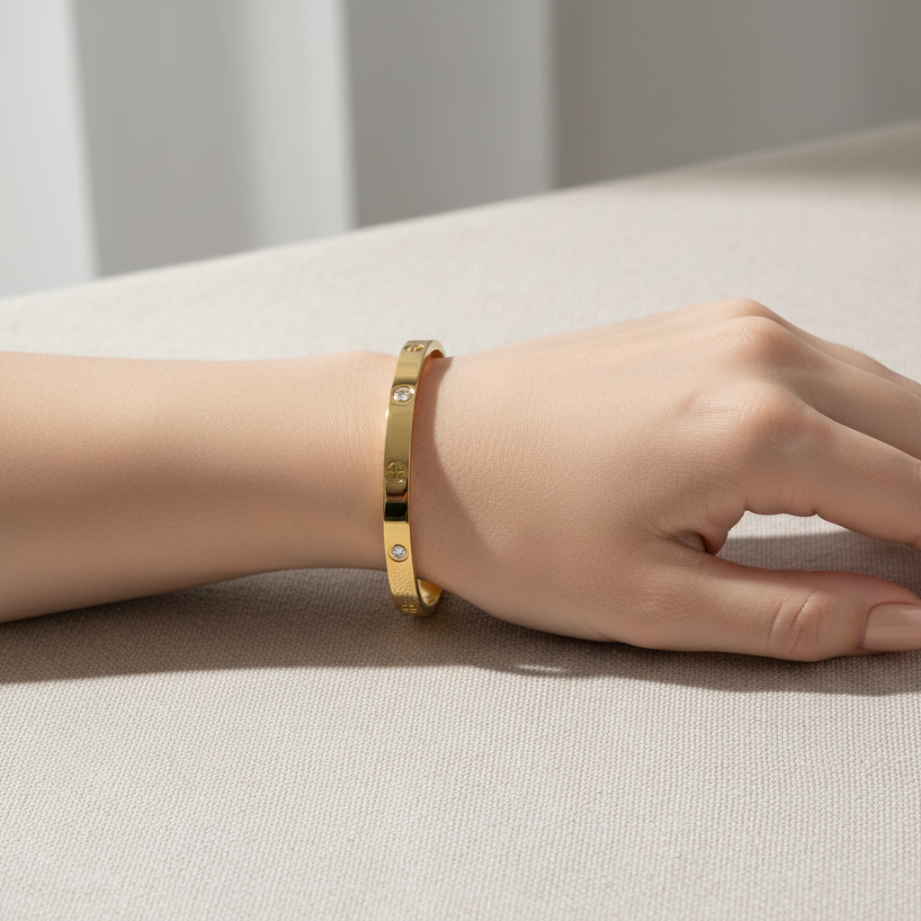 Split diamanté Bangle