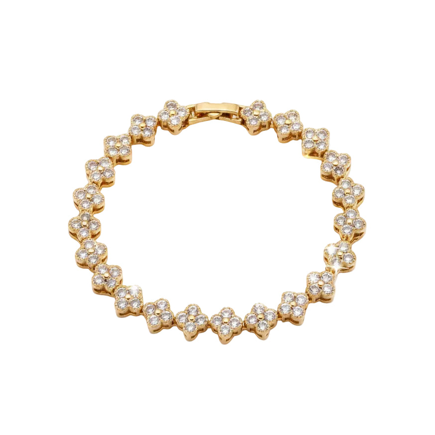 Cleo diamanté bracelet - White