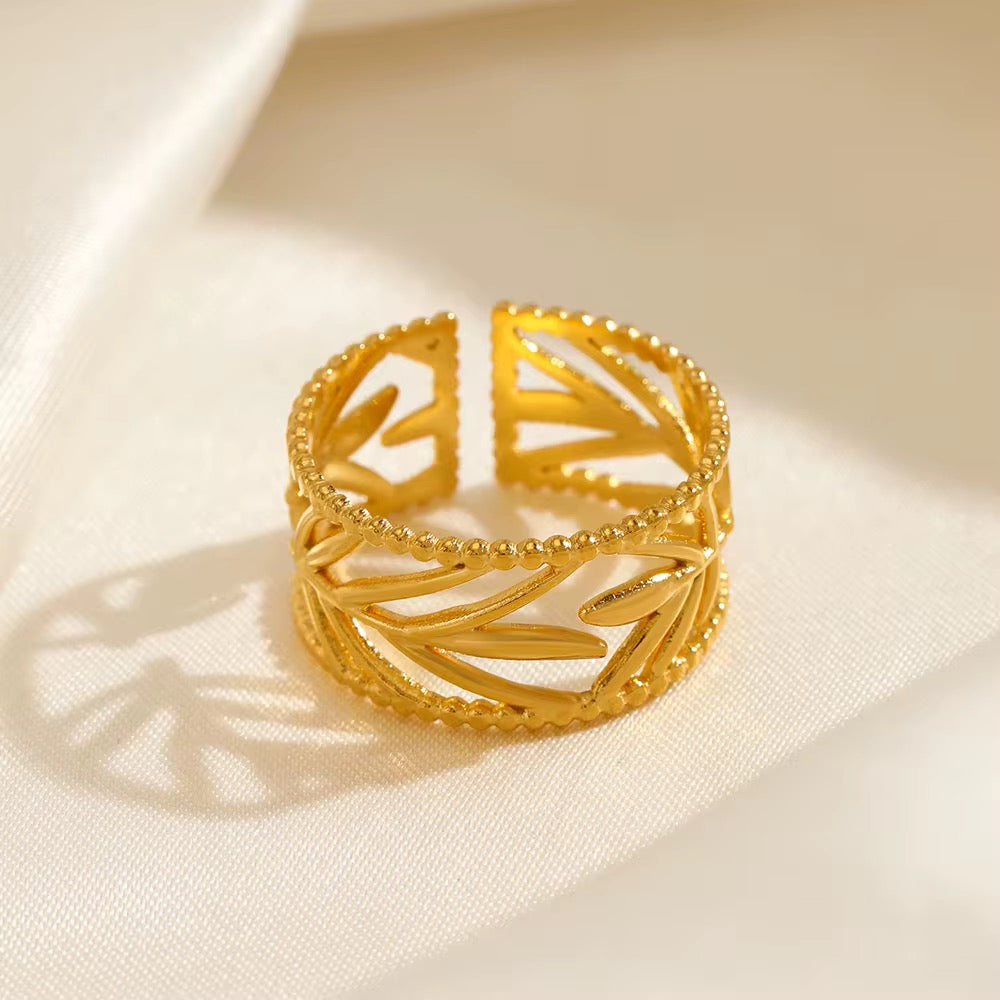 Palm Adjustable Ring | 18kt Gold Plated