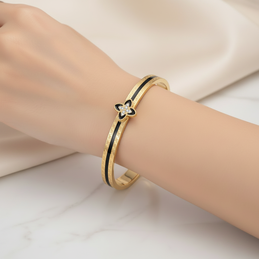 Tulip Bangle - Black