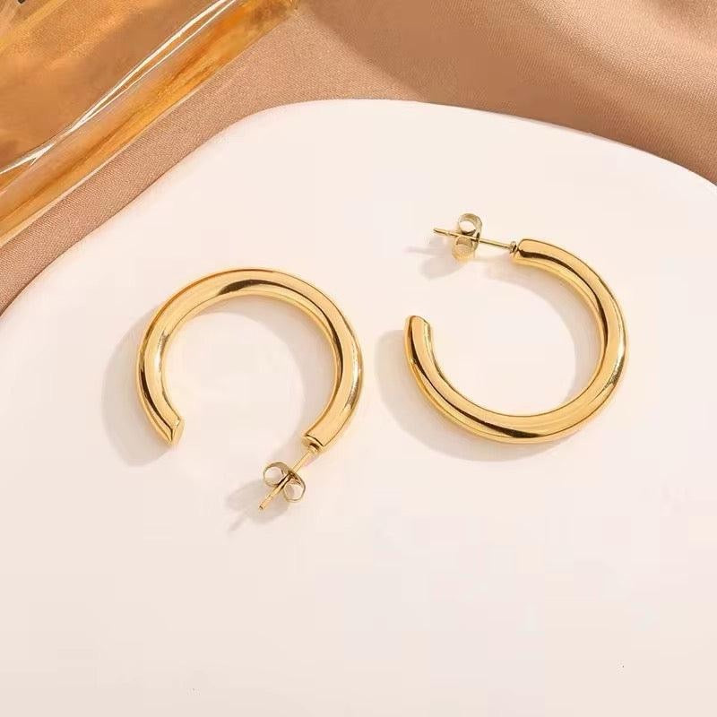 Large Hoops | 18kt gold plated