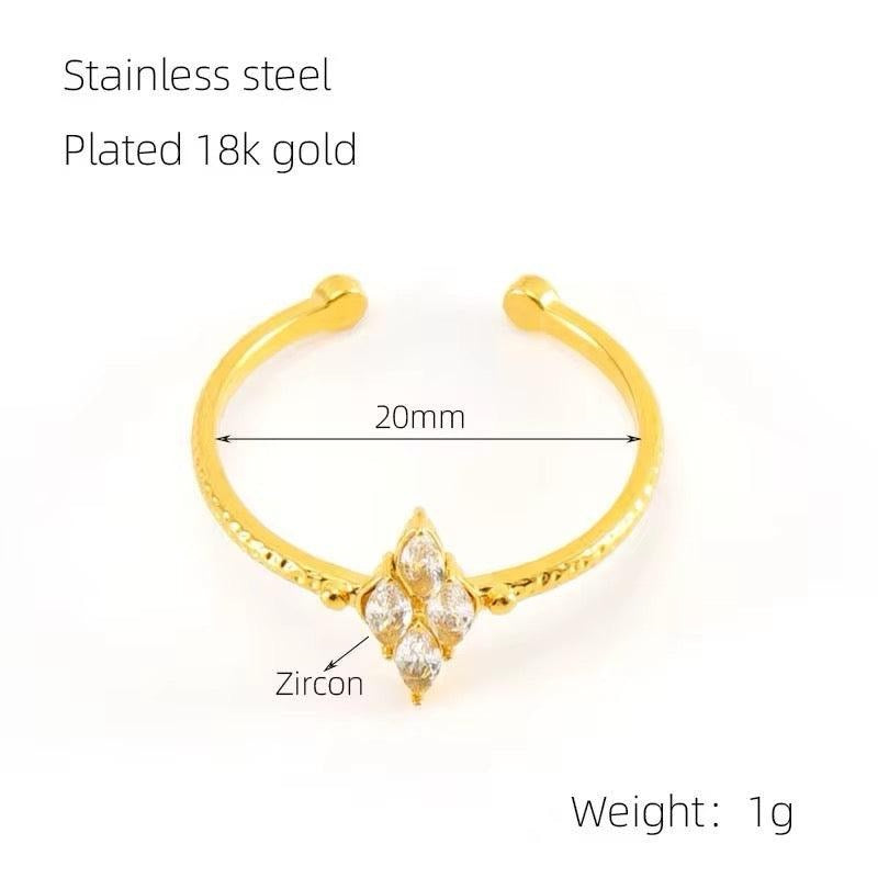 Stellar Adjustable Ring | 18tk Gold Plated