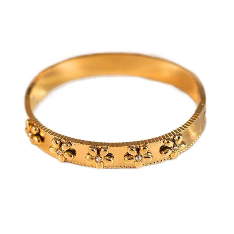 Flora Bangle | 18kt Gold Plated