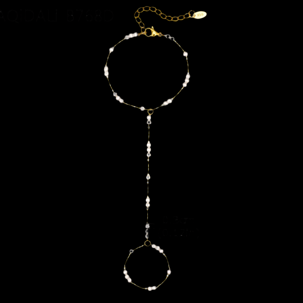 Pearl Hand Chain | 18kt Gold Plated