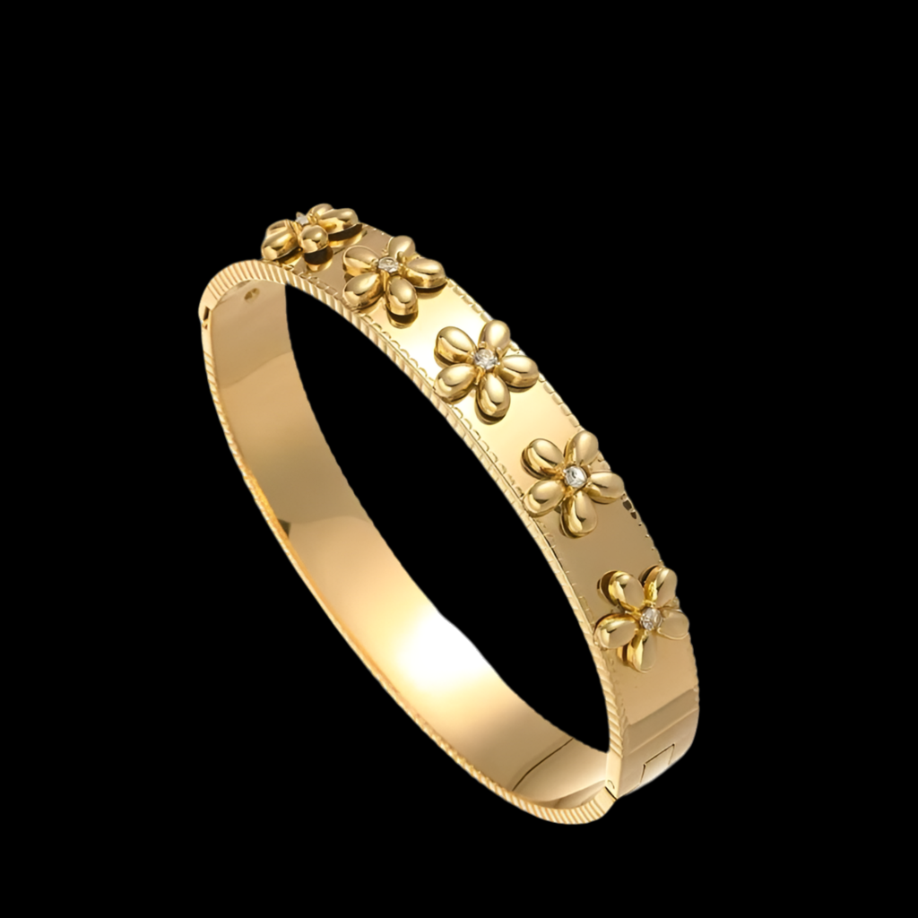 Flora Bangle | 18kt Gold Plated