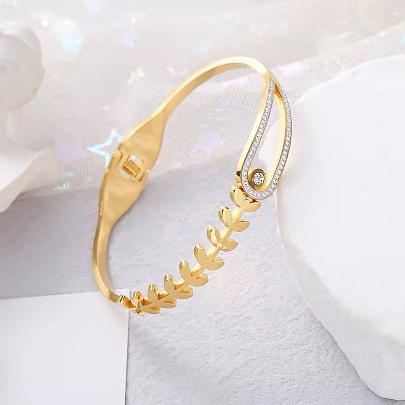 Wheat Bangle | 18kt Gold Plated