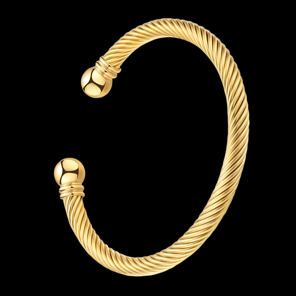 Twirl Bangle | 18kt Gold Plated