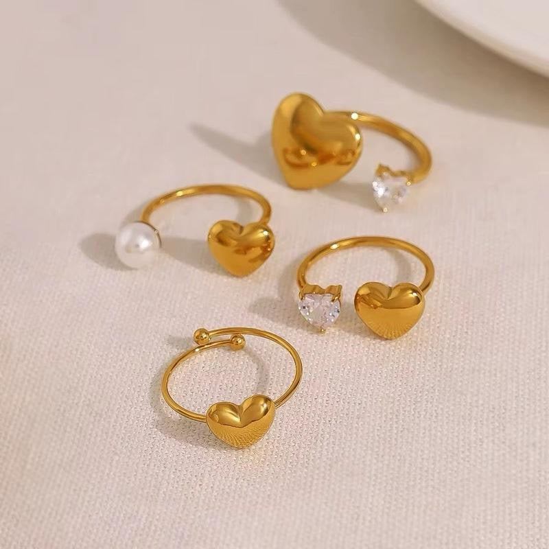 Love Struck Adjustable Ring | 18kt Gold Plated