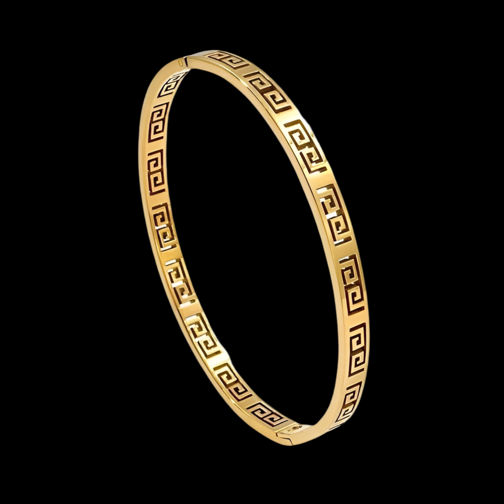 Maze Bangle | 18kt Gold Plated