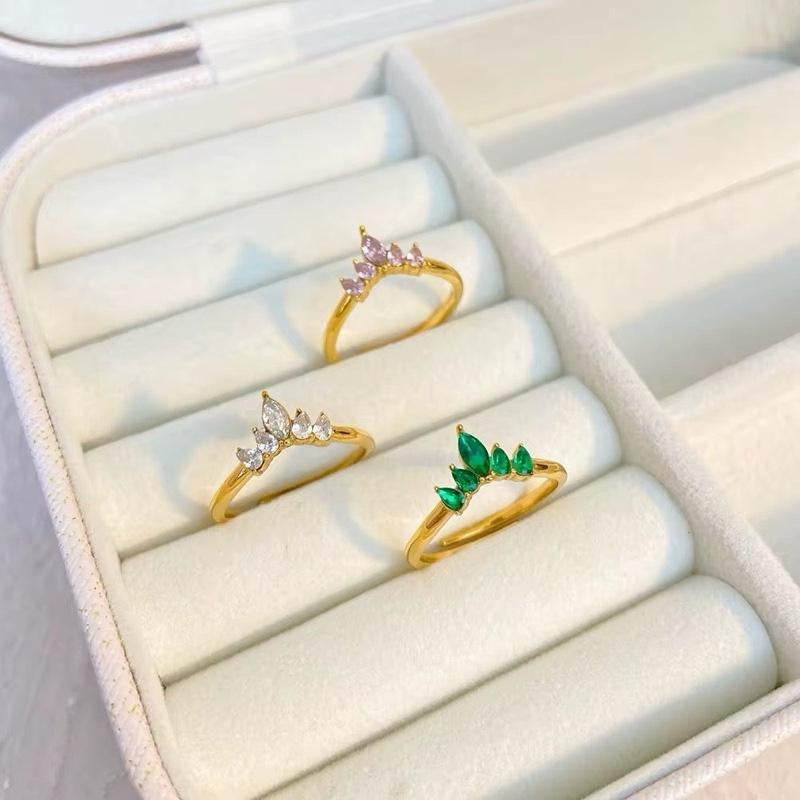 Tiara Adjustable Ring | 18kt gold plated