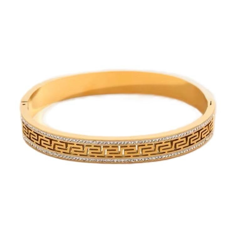 Mazey Bangle | 18kt Gold Plated