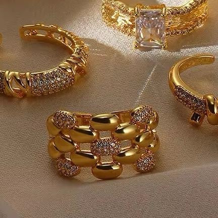 Wool Adjustable Ring | 18kt gold plated