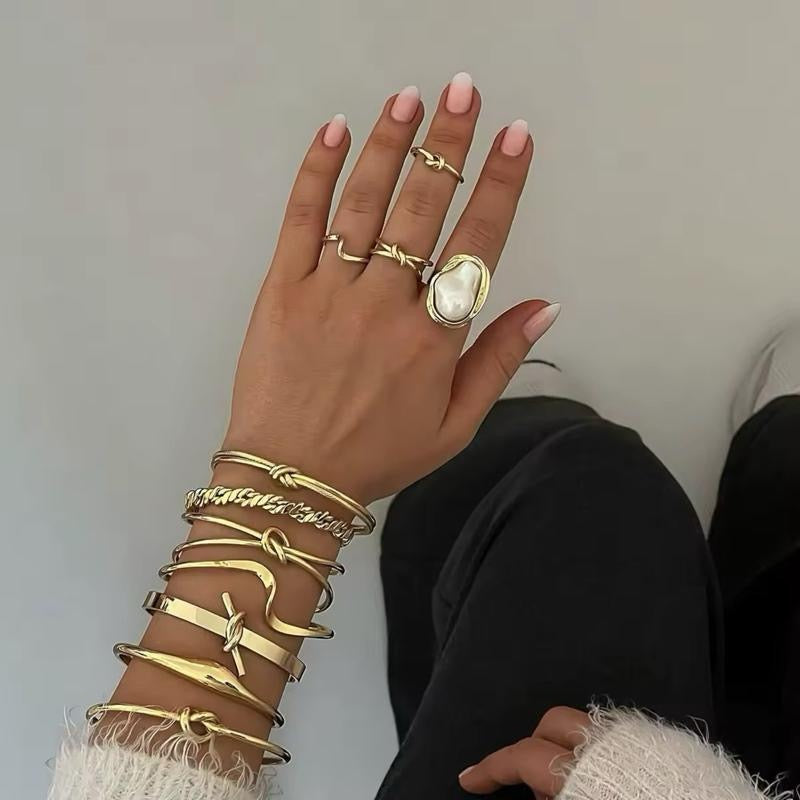 Purl Adjustable Ring | 18kt Gold Plated