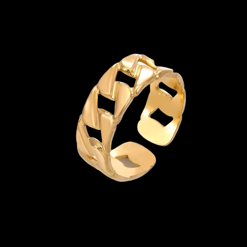 Chained Adjustable Ring | 18kt Gold Plated