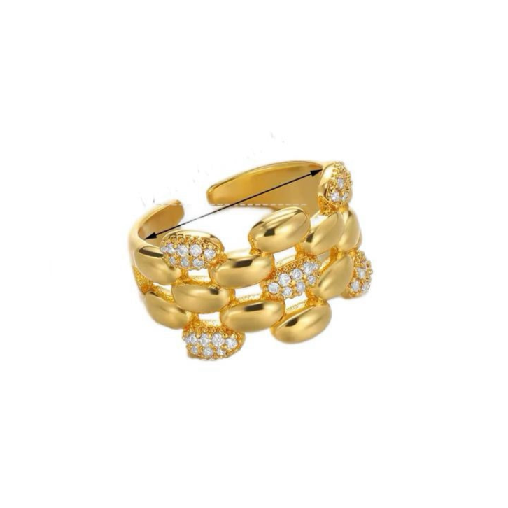 Wool Adjustable Ring | 18kt gold plated