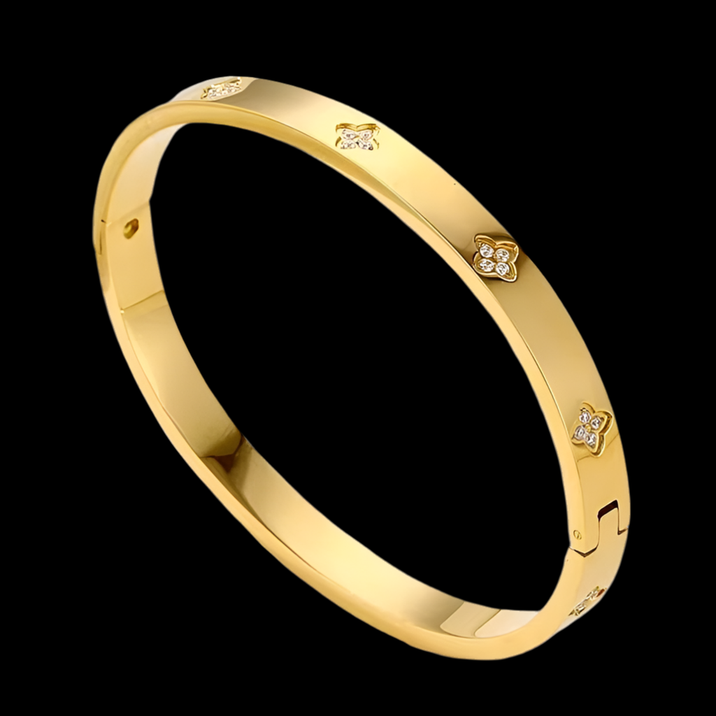 Blossom Bangle | 18kt Gold Plated