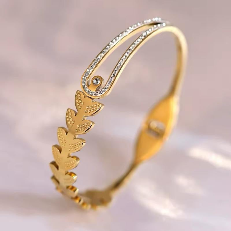 Wheat Bangle | 18kt Gold Plated