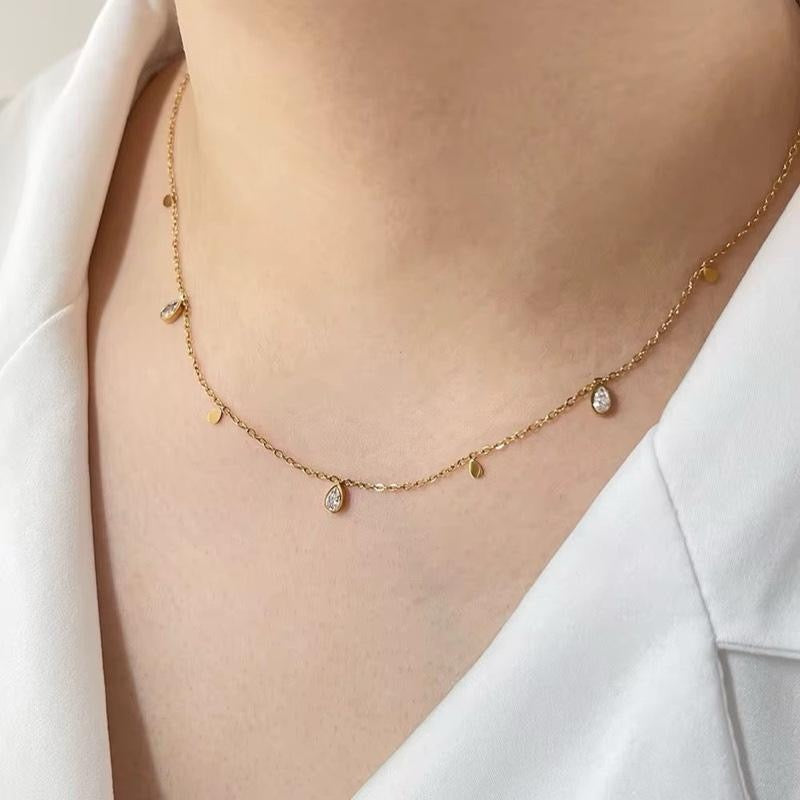Pear Drop Necklace | 18kt Gold Plated