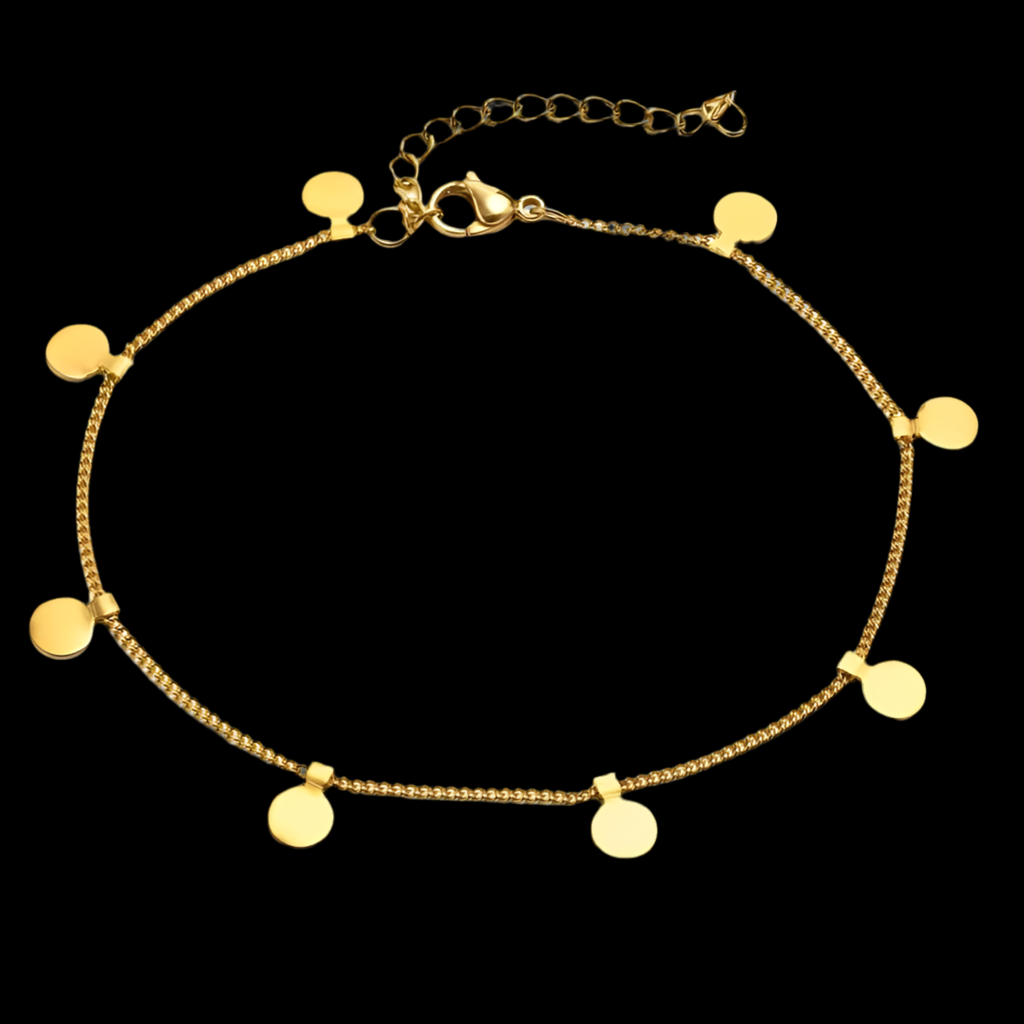 Disk Anklet | 18kt Gold Plated