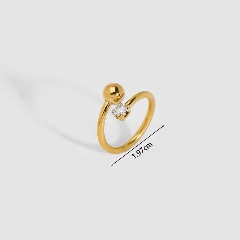 Double Twist Adjustable Ring | 18kt Gold Plated