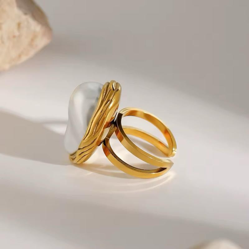 Purl Adjustable Ring | 18kt Gold Plated