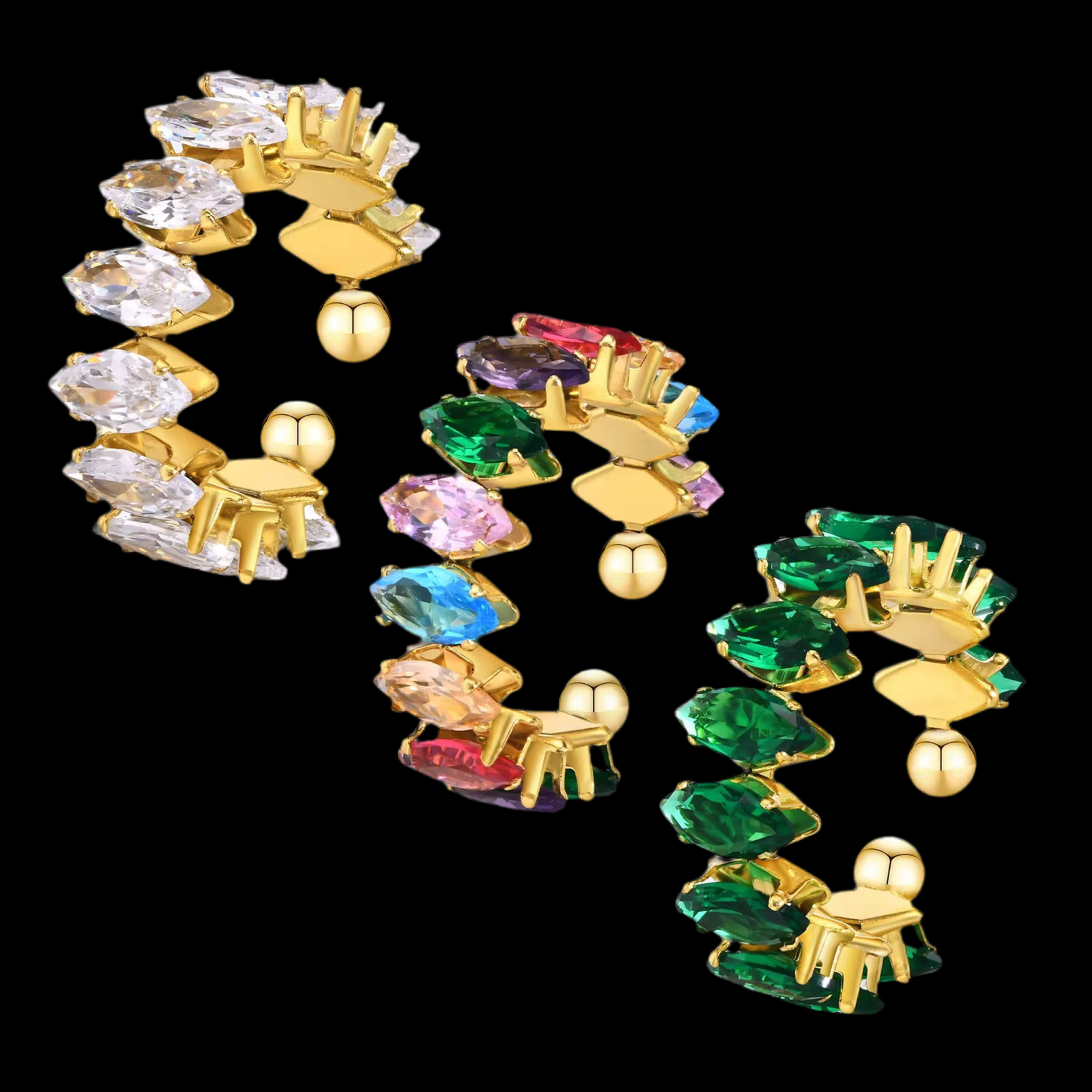 Mina Adjustable Ring | 18kt gold plated