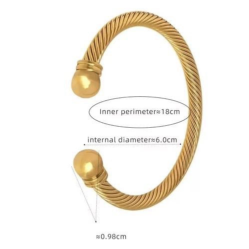 Twirl Bangle | 18kt Gold Plated