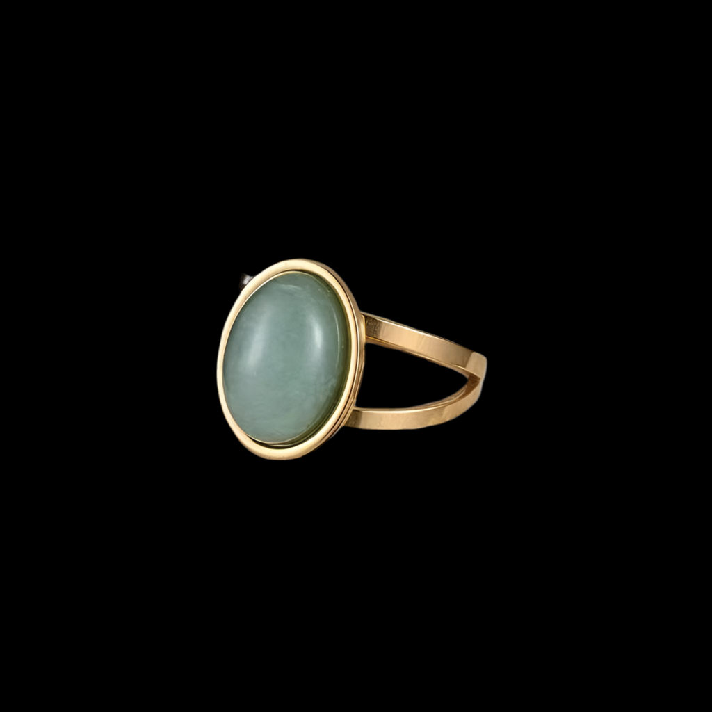 Jade Ring | 18kt gold plated