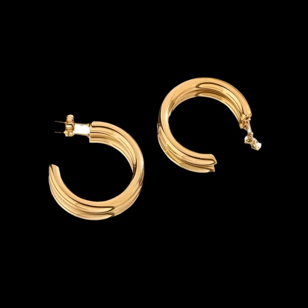 Large Hoops | 18kt gold plated