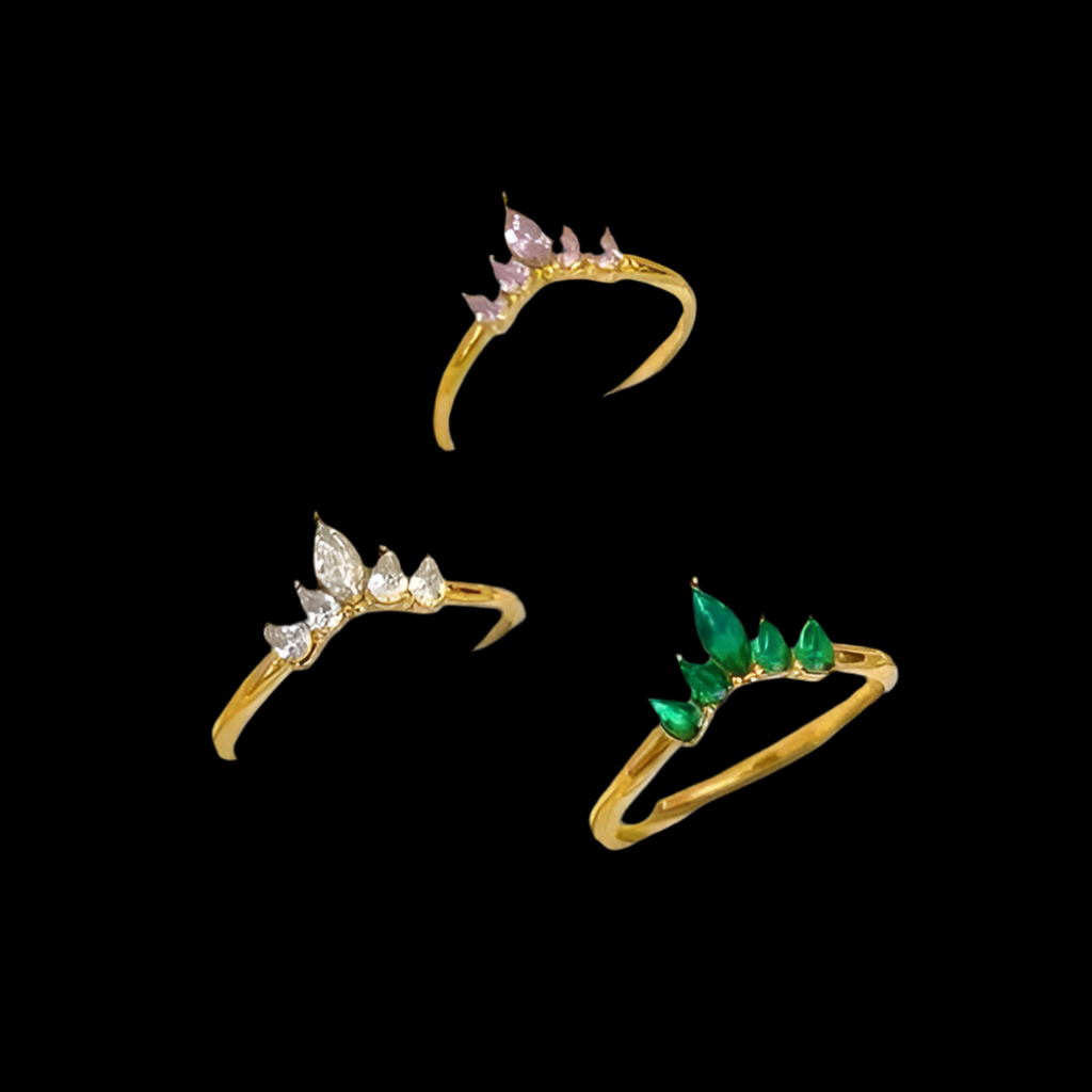 Tiara Adjustable Ring | 18kt gold plated