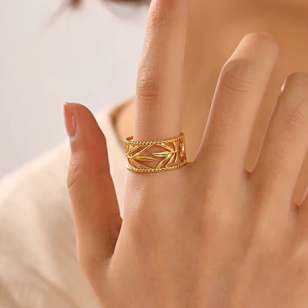Palm Adjustable Ring | 18kt Gold Plated