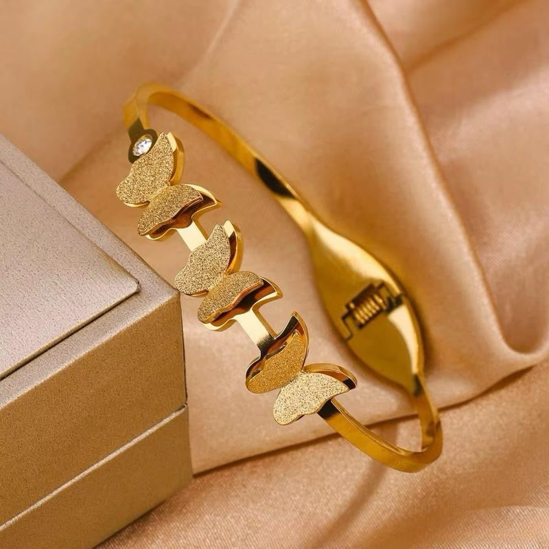 Butterfly Bangle | 18kt Gold Plated