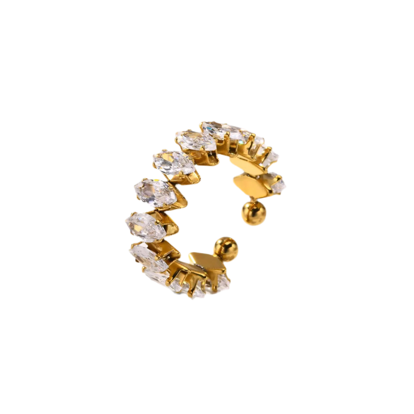 Mina Adjustable Ring | 18kt gold plated