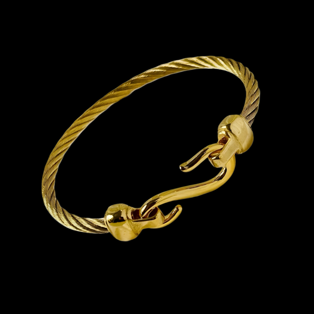 Hook Bangle | 18kt Gold Plated