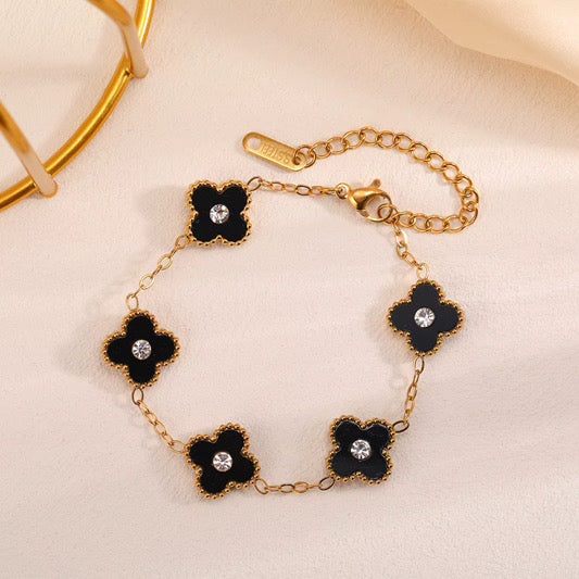 Cienna Diamond Clove Bracelet - Black