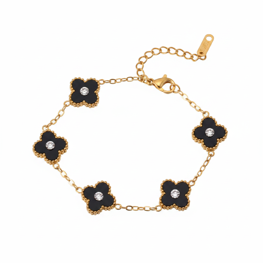 Cienna Diamond Clove Bracelet - Black