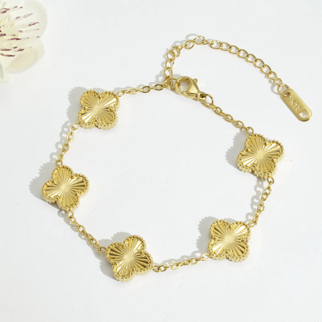 Laser Clover Bracelet - Gold